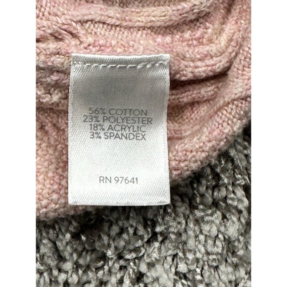 J. Jill Pink Textured Tunic Sweater M Soft Cotton Knit Pullover Side‎ Slit Cozy - Picture 9 of 10